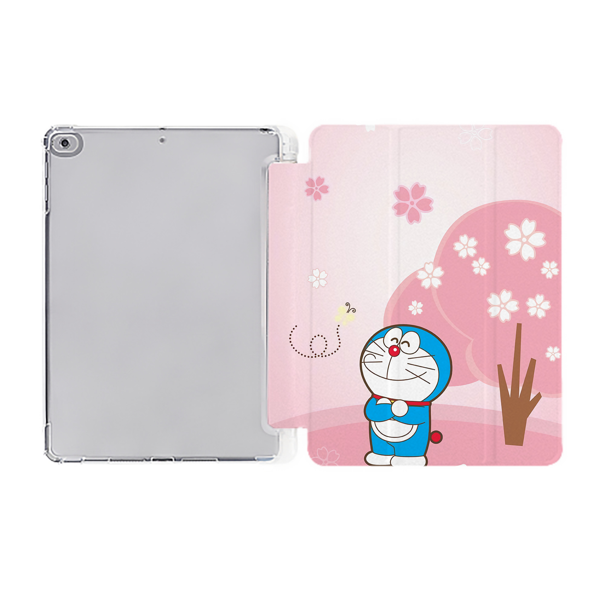 （画像用） ドラえもん Doraemon IPad ケース ペン収納付き 三つ折りスタンド PUレザー×シリコン 対応機種9.5/10.5/10.9インチ